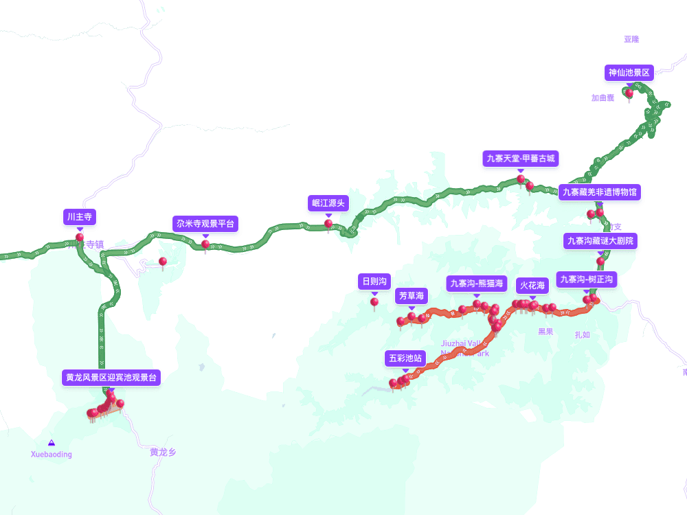 2024九寨沟黄龙景区内外自驾游全路线推荐