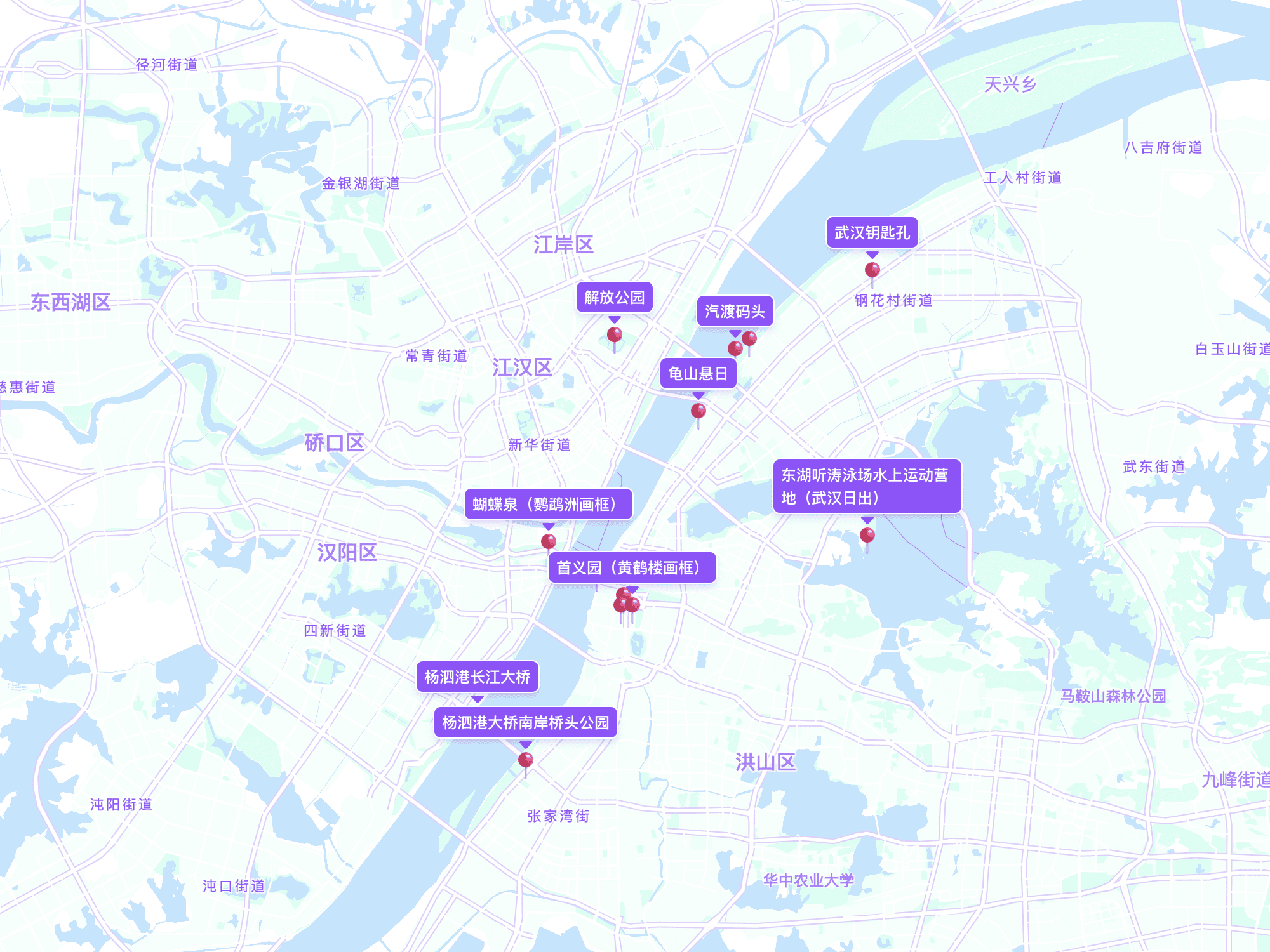 武汉宝藏拍照打卡机位合集（附地图）